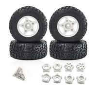 4Pcs 109mm 1/8 1/10 Short Course Truck Tire Tyre with 12mm 14mm 17mm Wheel Hex for Short Course Truck Tire Tyre(WHITE)