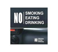 4Pcs 10x5cm No Smoking, Eating Drinking Car Sticker Self Adhesive Vinyl Decal for Car Taxi Windows