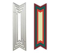 4Pcs 11.3x3.15cm Tag Bookmark Metal Cutting Dies for Scrapbooking Album Paper Cards Mark Decorative,Card Making Scrapbooking Décor