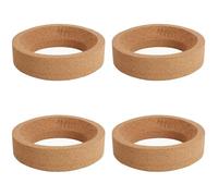 4PCS 110mm Flask Cork Laboratory Experimental Support, Cork Support Container Bottom Flask Stand, Popular Cork Support, Hip Flask Holder Cork Ring Stand, Round Bottom Wooden Supplies Cork Flasks
