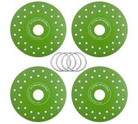 4PCS 115mm Tile Cutting Disc, Ultra-Thin Flat Rock Slab Grinding Disc, Multi-Pore Abrasive Discs, Polishing Cutting Blade for Angle Grinder, Marble, Glass, Ceramics, Includes 4 pcs Grey Mounting Rin
