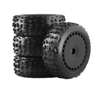 4pcs 116mm 1/8 Scale RC Off-road Buggy Tires With 17mm Hex Wheels Compatible With Various 1/8 Scale RC Cars Like Talion And Similar Models(Black)