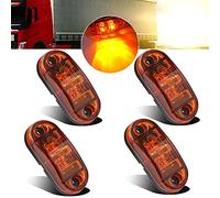 4pcs 12-24V Amber Side marker Lights Indicator of Position Lamp Front Rear Side Light 6000K Waterproof Universal for Car Trailer Truck Caravan Van Lorry Motorcycle