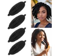 4PCS 12 Inch Pre-Separated Kinky-Curly Hair Extensions for Braids, Spring Twist Hairs for Braiding, Crochet Hair Extension, Springy Afro Twist Hairs, Curly Crochet Hair Extensions for Women