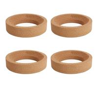 4PCS 120mm Flask Cork Laboratory Experimental Support, Cork Support Container Bottom Flask Stand, Popular Cork Support, Hip Flask Holder Cork Ring Stand, Round Bottom Wooden Supplies Cork Flasks