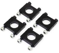 4pcs 12mm Aluminum Round Tube Mounting Clamp with Hardware Anodized Black