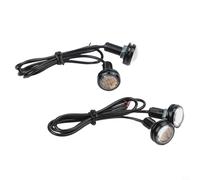 4pcs 12V 15W LED Car Auto Daytime Running Lights Set for DRL with Multi-Functional Lighting Options and ABS Housing Built for Longevity and Safety (Yellow)