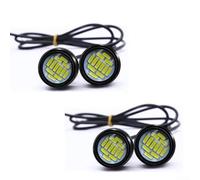 4pcs 12V 15W LED Car Auto Daytime Running Lights Set for DRL with Multi-Functional Lighting Options and ABS Housing Built for Longevity and Safety (Ice Blue)