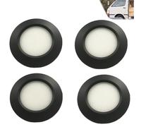 4pcs 12V LED Spot Lights, Caravan Dimmable Interior Recessed Lights, Motorhome Roof Ceiling Mount Downlight, 3W Black Dome Lamp for RV Campervan Boat Yacht T4 T5 Camping Lighting 3000K Warm White