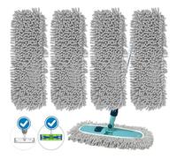 4PCS 14''~16'' Microfiber Dust Mop Pads Compatible with Leifheit 55210
