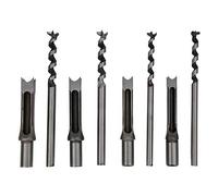 4pcs 14-19mm Square Hole Drill Bit Set, Woodworking Square Hole Drill Bits, Bearing Steel U - Flute Design with Stable Circular Shank for MDF Particle Board and Tenon