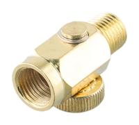 4PCS 14 NPT Inline Regulator Valve Solid Brass Adjustable Air Pressure Control Pneumatic Tools Hose Hookups Gold Tone (8pcs)