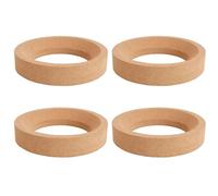 4PCS 140mm Flask Cork Laboratory Experimental Support, Cork Support Container Bottom Flask Stand, Popular Cork Support, Hip Flask Holder Cork Ring Stand, Round Bottom Wooden Supplies Cork Flasks