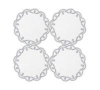 4pcs 15 Inch Ribbon Twirl Embroidery Round Placemats Perfect for Party and Kitchen Dining Decor