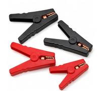 4PCS 150A Electrical Crocodile Clips, Car Battery Clamps Insulated Handle | Copper Contacts, Abs Body, 9.7x1.8x3cm. For 12v Car Battery Charger, Jump Starter, Motorcycles, Trucks, Boats, Electric Fence