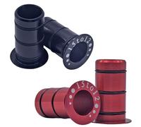 4PCS 15mm to 12mm Aluminum Thru Axle Adapters Hub Converter with Rubber Gasket Designed for Common Bicycle Through Axle Systems (Red)