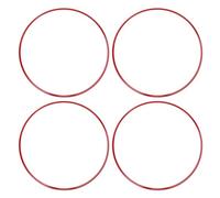 4PCS 16 Inch Wheel Rim Protector Anti Scratch Self Adhesive Aluminum Alloy Metal Wheel Edges Trim Protector Ring Replacement for Vehicle (Red)