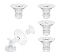 4PCS 17mm Flange Inserts Compatible with Momcozy Air 1/W1/M9/M6/M5/S9pro/S12pro/Spectra/Eufy/Medela/Spectra/Elvie/Lansinoh Breast Pump,Reduce 24mm Tunnel Down to Correct Size