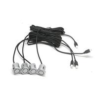 4pcs 18.5mm Car Parking Sensor Park tronic Reverse Probe Black Red Grey Silver White for Vehicles Fitting Rear Parking Camera(Silver)