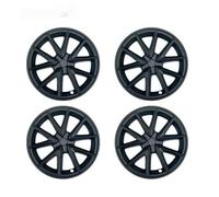 4Pcs 18 Inch HubCap Compatible For Tesla Model 3 2017-2023 Performance Wheel Cap Full Rim Cover Parts Replacement Bodykits Tuning(Matte Black)