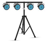 4pcs 18 x10 W RGBW Led Par Light with Bracket, LED Stage Spotlight,DMX512, 4/8 Channel Sound Control, Automatic, Strobe, Master-Slave Mode for Wedding Stage Beam KTV Party DJ Theater Auditorium Bar