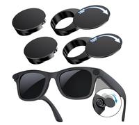 4PCS 180°Rotating Camera Privacy Cover & LED Light Cover for Meta Wayfarer/Skyler/Headliner Gen 2/Oakley Meta HSTN Smart Glasses Accessories Reusable Blackout Led Blocker/Webcam Privacy Cover for Meta