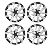 4PCS 18in Wheel Hub Cap, Full Wrapping Wheel Rim Cover Hubcap Replacement for Tesla Model 3 2017 to 2023 (Silver Black Color)