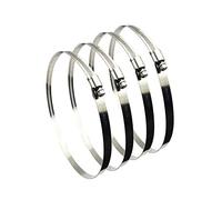 4Pcs 194-216mm Hose Clips Adjustable 304 Stainless Steel Duct Clamps
