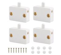 4Pcs 1A 250V Push to Break Door Light Switch for Wardrobe, Cabinet, Cupboard Auto Control - Suitable for Shoe Cabinets, Bookcases