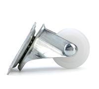 4PCS 1inch Wheels Castor 10Kg Universal Swivel Casters White PP Nylon Dual Roller Bearing Wheel for Platform Trolley