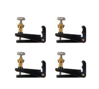 4pcs/1set 4/4 3/4 Violin Fine Tuners Hill Style Metal String Adjuster Sensitive violin parts (Color : 15 16 Viola Balck)