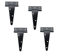 4pcs 2/3/4/5/6Inches Galvanized T-Strap Hinges，Vintage Barn Door Hinge Shed Door Hinge Gate Strap Hinge Rustic Hinges for Fences(5inch)
