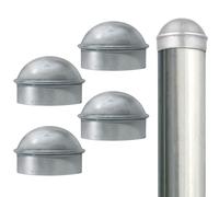 4Pcs 2-3/8 Inch Diameter Round Dome Aluminum Fence Post Caps, Sturdy Chain Link Fence Post Caps for Outdoor Deck, Garden, Yard Parts
