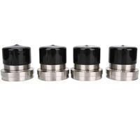 4pcs 2.441in Stainless Steel Trailer Bearing with Protective Buddy Bra, Automatic Grease Tier Check