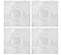 4pcs - 2.6mm Mini Fuse Beads Boards, Large Clear Pegboards Kits, with Gift 4 Lroning Paper (4)