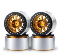 4PCS 2.9 Inch Beadlock Wheel Rim Aluminum Wheel Hub Compatible With 1 6 Scale RC Crawler Cars Including SCX6 AXI05000 Upgrade Parts Compatible with Off Road Remote Control Vehicles(No.3 Orange)
