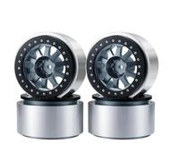 4PCS 2.9 Inch Beadlock Wheel Rim Aluminum Wheel Hub Compatible With 1 6 Scale RC Crawler Cars Including SCX6 AXI05000 Upgrade Parts Compatible with Off Road Remote Control Vehicles(No.3 Titanium)