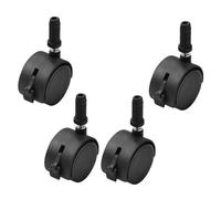 4pcs 2 Caster Stem Caster Wheel swivel wheels heavy duty bed frames heavy duty caster wheels locking casters swivel casters Wheels for Furniture Chair to rotate computer