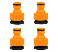 4PCS 2-in-1 Garden Hose Tap Connector Set, 1/2 Inch and 3/4 Inch BSP Plastic Outside Tap Connector for Hose Pipe, Universal Hose Connector & Hosepipe Connectors