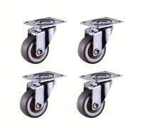 4Pcs 2-Inch Heavy Duty Swivel Caster Wheels Soft Rubber Du Caster Wheels Universal Rolling Wheels for Furniture Cart Equipment - & Smooth Mobility