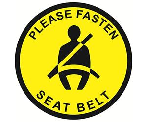 4pcs 2 inch Please Fasten Your Seatbelt Sign Fastened Seat Belt Stickers for Car