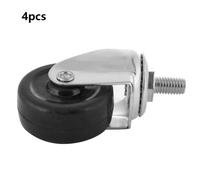 4pcs 2 Inch Swivel Caster Rubber Threaded Stem