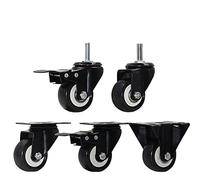 4pcs 2 inches 50mm Heavy Duty 180kg Black Swivel Castor Wheels Trolley Furniture Caster