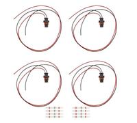 4pcs 2 Pin Pre-Wired For Bosch Diesel Injector Connector Injector Plug 1928404072 with 8pcs Heat Shrink Solder Seal Butt Splice