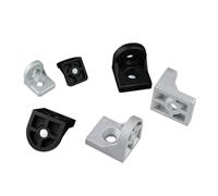 4Pcs 2020 3030 4040 Steering Angle Corner Bracket - L-Type Fittings Corner Connector for Aluminum Profile Connection Joint On V-Slot Profiles(2020 Black)