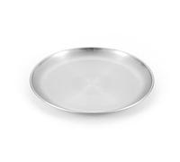 4Pcs 20cm Stainless Steel Plates - Unbreakable Metal Dinner Plates, Lightweight & Rust-Proof Round Serving Platters - BPA Free, Dishwasher Safe - Ideal for Camping, BBQ, Picnics, Outdoor Use