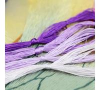 4PCS 20M Embroidery Thread Mulberry Silk Cross Stitch Threads Grapes Purple String for Embroidery Sewing,Knotting