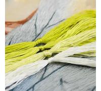 4PCS 20M Embroidery Thread Mulberry Silk Cross Stitch Threads Willow Yellow String for Embroidery Sewing,Knotting