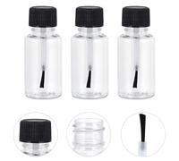 4Pcs 20ml Empty Refillable Nail Polish Bottles Transparent plastic Nail Varnish Bottles Containers with Brush Cap for Nail Art Nail Polish