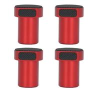 4PCS 20mm Aluminum Alloy Bench Dogs, Woodworking Bench Hole Limit Block with Non Slip Pad, Red Anodized Table Stop for Universal Woodworking Tables, Durable and Lightweight